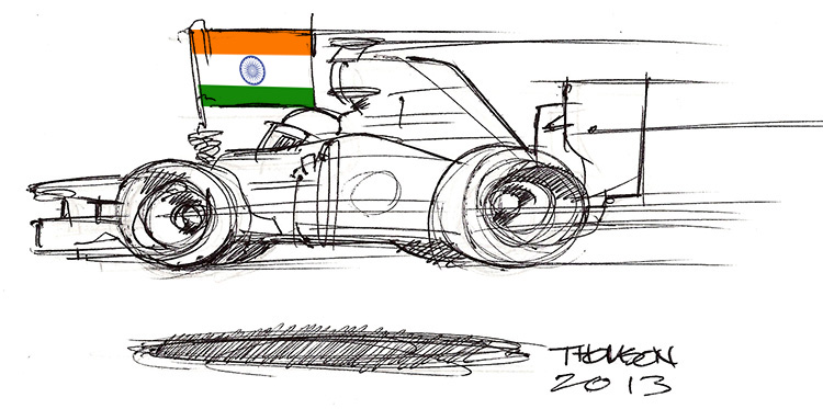 Indian Grand Prix cartoon (not)